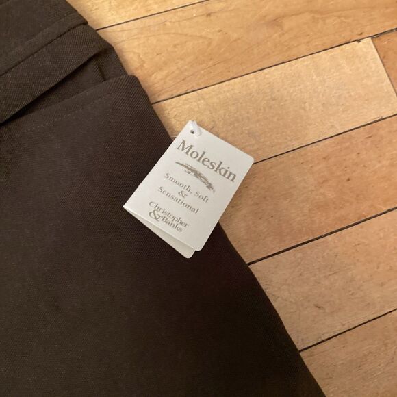 Christopher & Banks Moleskin Pants Women’s Size 16 Stretch Brown NWT Wide Leg - Picture 2 of 12